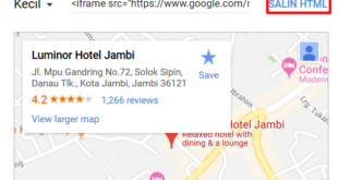 Salin Kode HTML dari Google Map